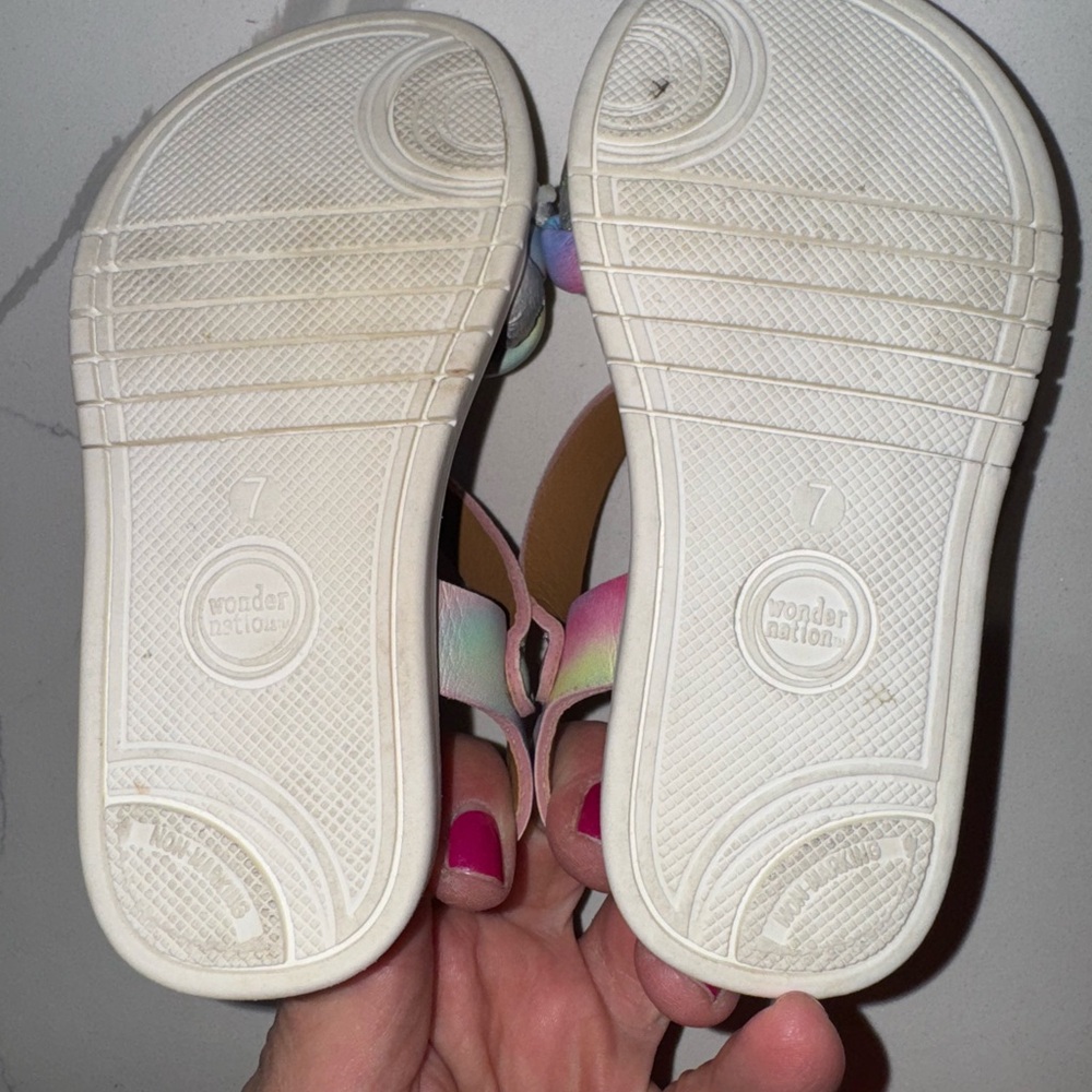 Two Pairs Girls Toddler Summer Shoes 7 - Picture 6 of 6